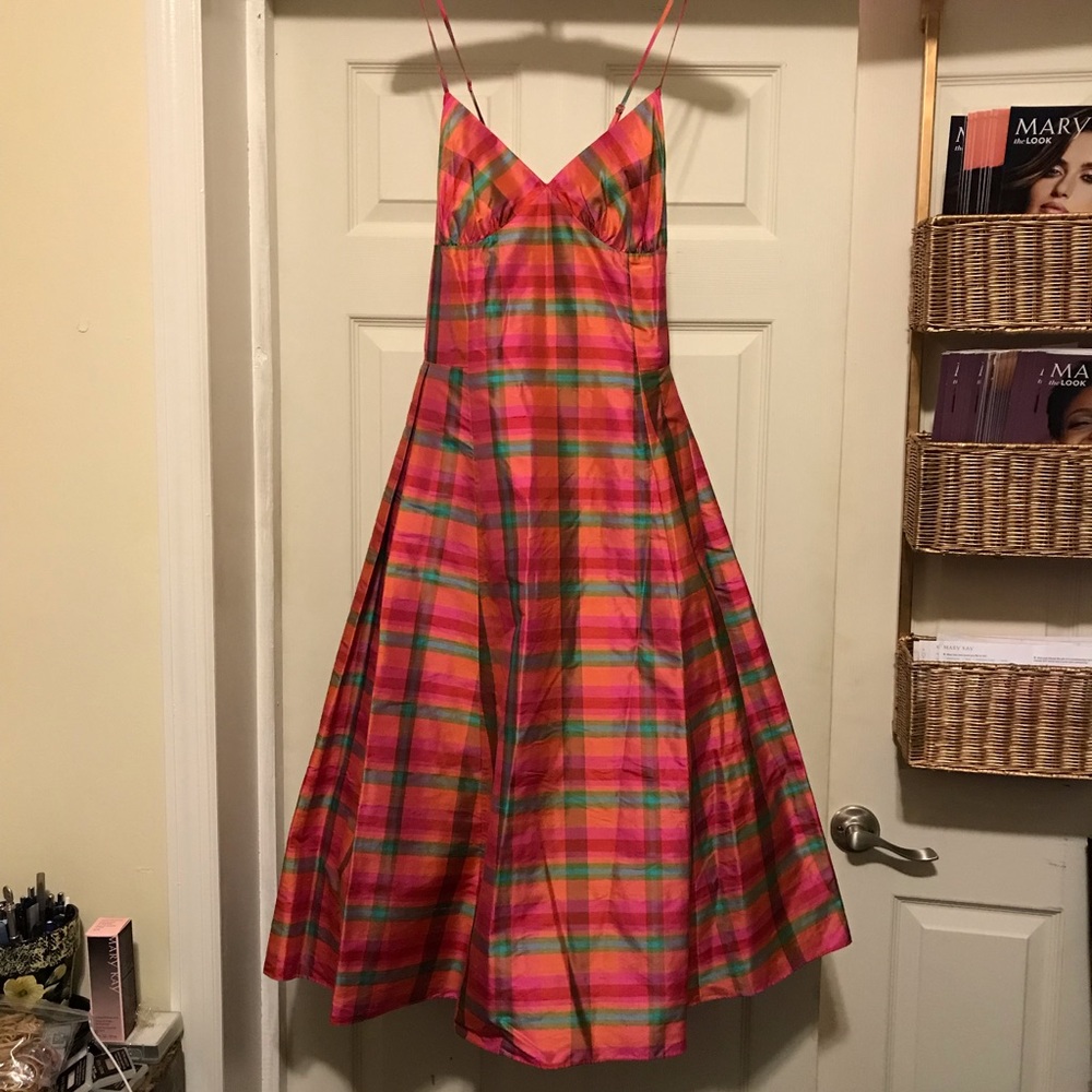 Isaac Mizrahi Madras Print Dress